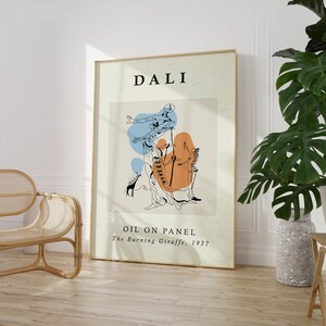 Salvador Dali The Burning Giraffe Poster, Digital Download, Dali Art Print, Surrealism Art, Museum Art Gallery, Minimalist Wall Art