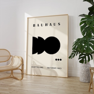 Black&White Geometric Bauhaus Poster, Abstract Bauhaus Print, Office Decor, Digital Download