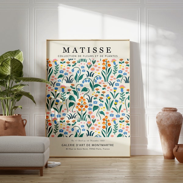 Matisse Flower Poster, Digital Download, Flower Market Poster, Matisse Print, Tokyo Flower, Printable Poster Matisse Plant, Botanical Poster