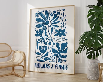 Flower Market Print, Botanical Wall Art (Digital Download)