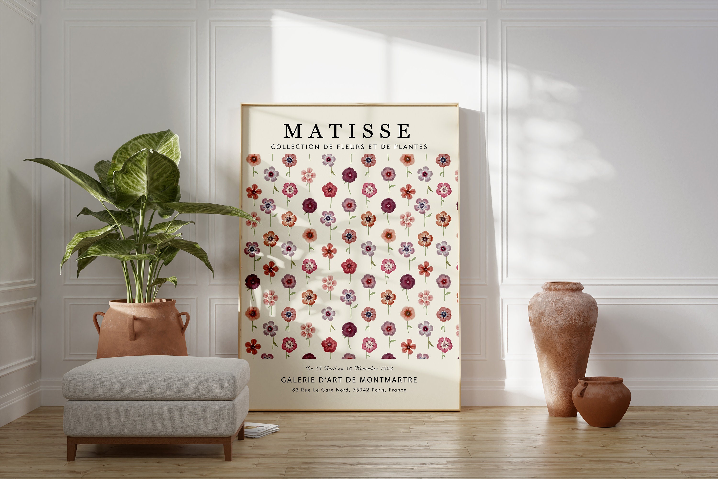 Matisse Flower Market Art Print, Botanical Floral Poster (digital