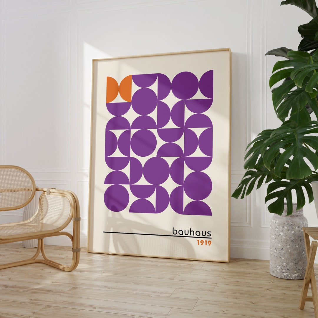 Bauhaus Exhibition Poster Print, Geometric Wall Art (digital Download ...