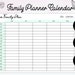 EDITABLE Weekly Family Planner Printable Family Calendar - Etsy