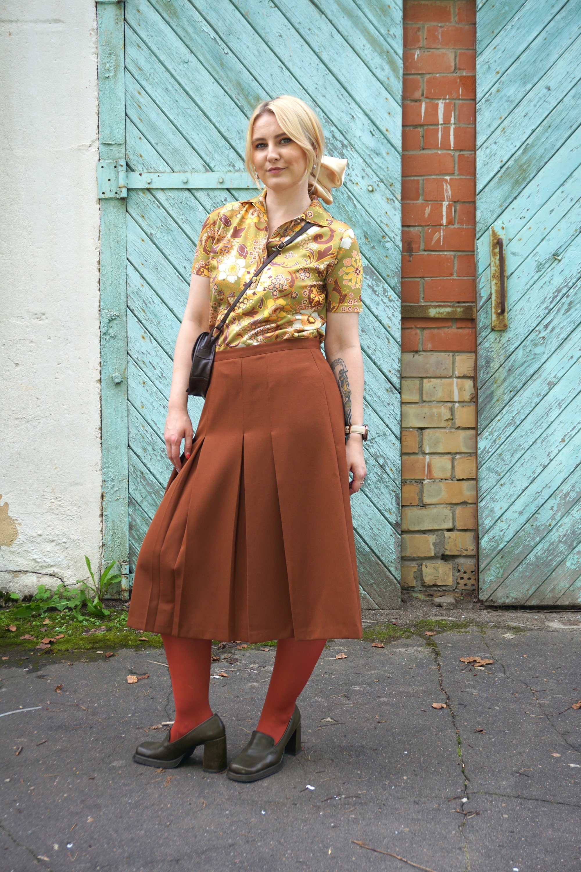 Elsa Knife-Pleat Skirt | Printed pleated skirt, Pleated midi skirt, Womens  skirt