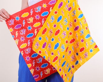 Vintage 90s Kodak bandana scarf kerchief SET OF 2 mint condition