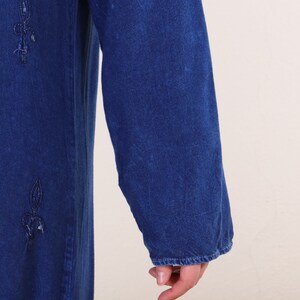 Y2K Boho Lagenlook flowy blue maxi dress SUPER SOFT up to size XL image 10
