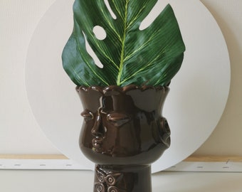 Vintage Lady Head Vase, Scandinavian Succulent Planter, Rosa Ljung for Deco Helsingborg Sweden