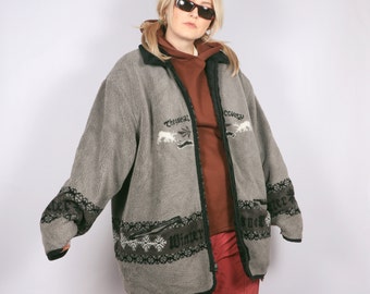 Vintage Lapland Reversible Windbreaker Fleece Winter jacket XL
