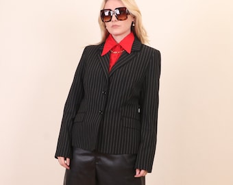 Y2K Pinstripe Business Blazer in black MEXX EU44/ L-XL / US14