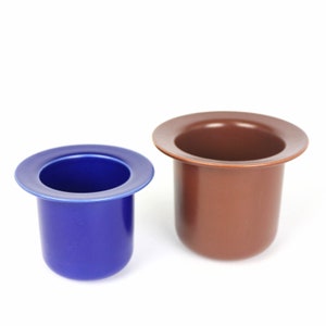 Vintage Apothecary Jars SET OF 2 Hoganas Keramik blue and brown Made in Sweden image 1