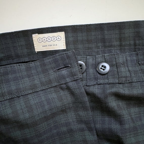 Vintage Navy plaid check suit pants ~M/L Petite, … - image 10