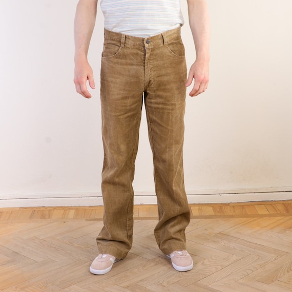 Vintage 70s 80s Corduroy Pants in Beige ~M Tall, L33 - Etsy Vintage 70s 80s Corduroy Pants in Beige ~M Tall, L33 - Etsy