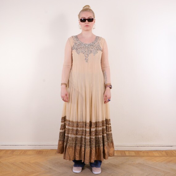 Vintage Y2K Indian Evening Party Prom Maxi dress … - image 4