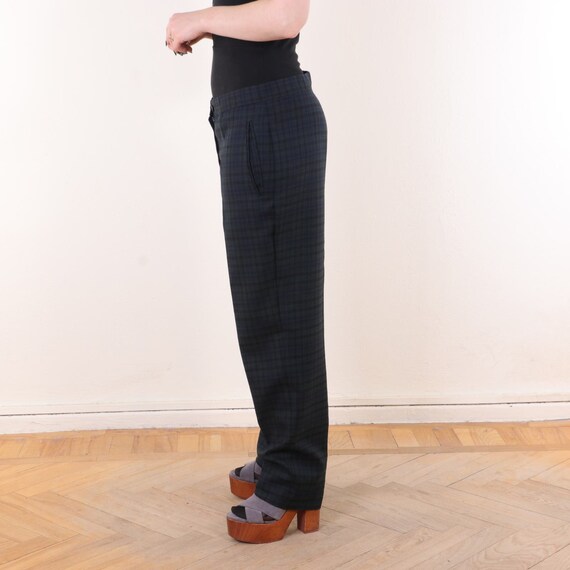 Vintage Navy plaid check suit pants ~M/L Petite, … - image 9