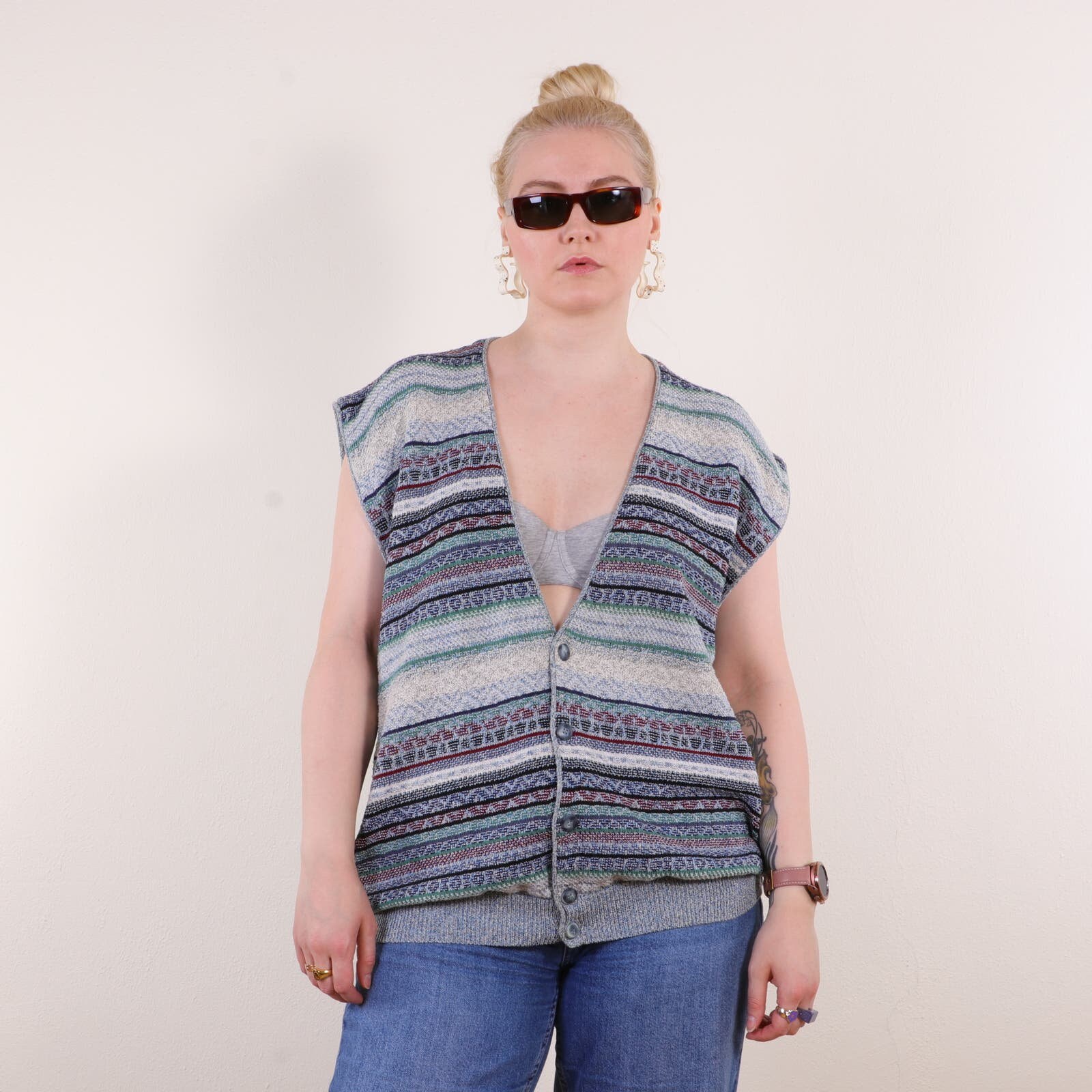Vintage 90s Grandpa Sweater Vest, Cassan Styled by Bueckle