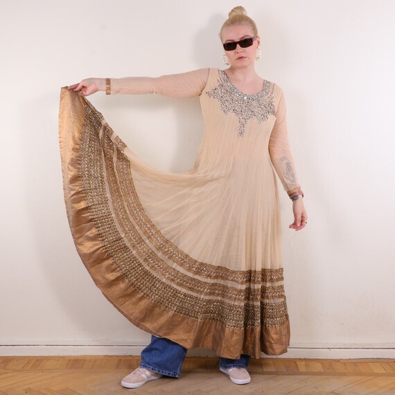 Vintage Y2K Indian Evening Party Prom Maxi dress … - image 7