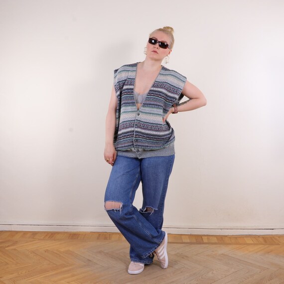 トップス vintage babouche cardigun cr Vintage 90s Grandpa Sweater Vest, Cassan Styled by Bueckle