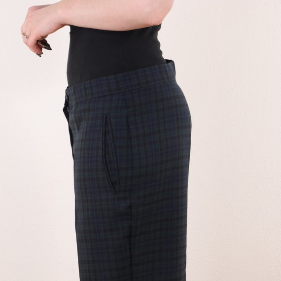 Vintage Navy plaid check suit pants ~M/L Petite, … - image 6