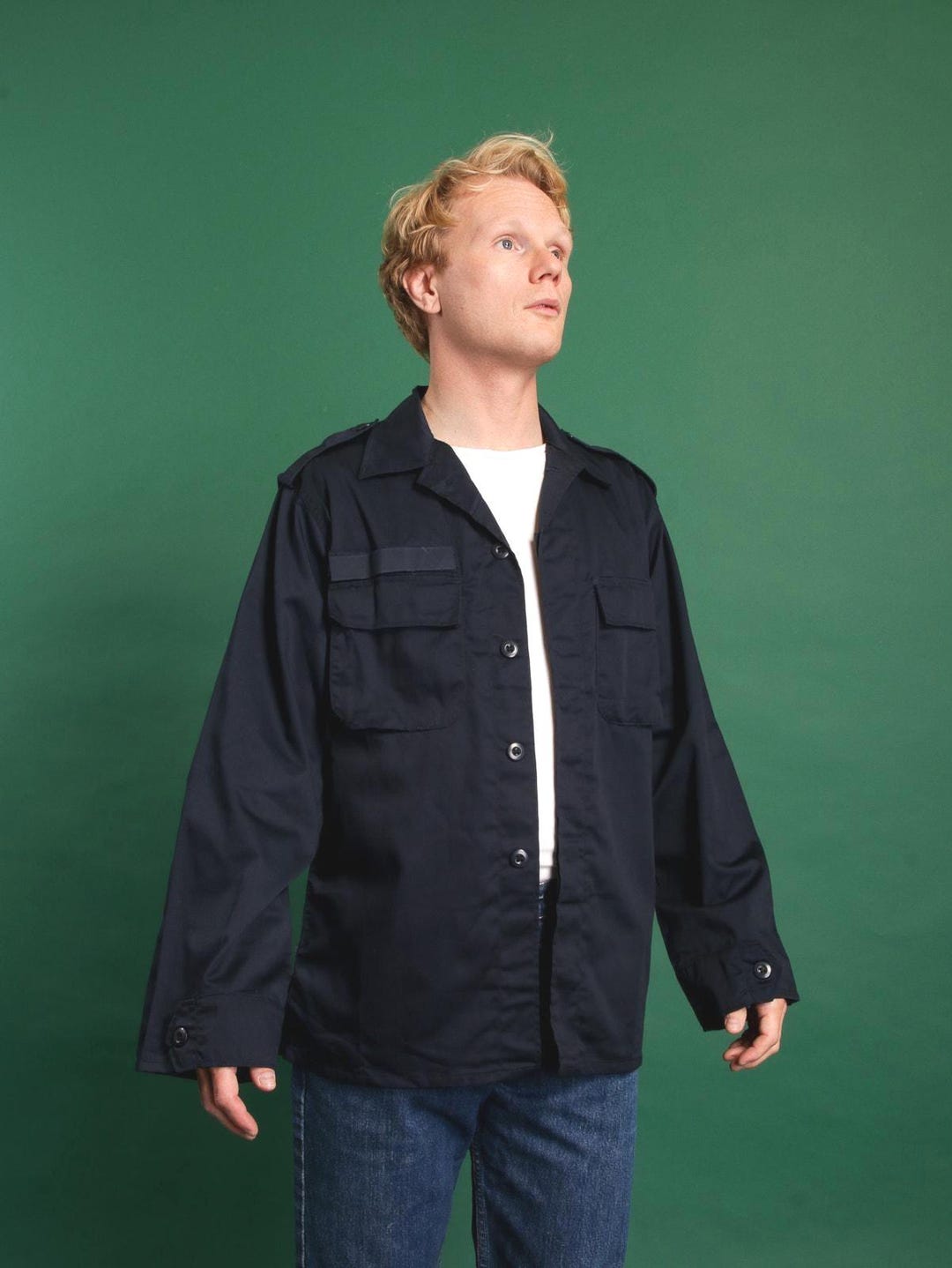 Vintage Y2K Military Army Minimalist Light Jacket Shaket M