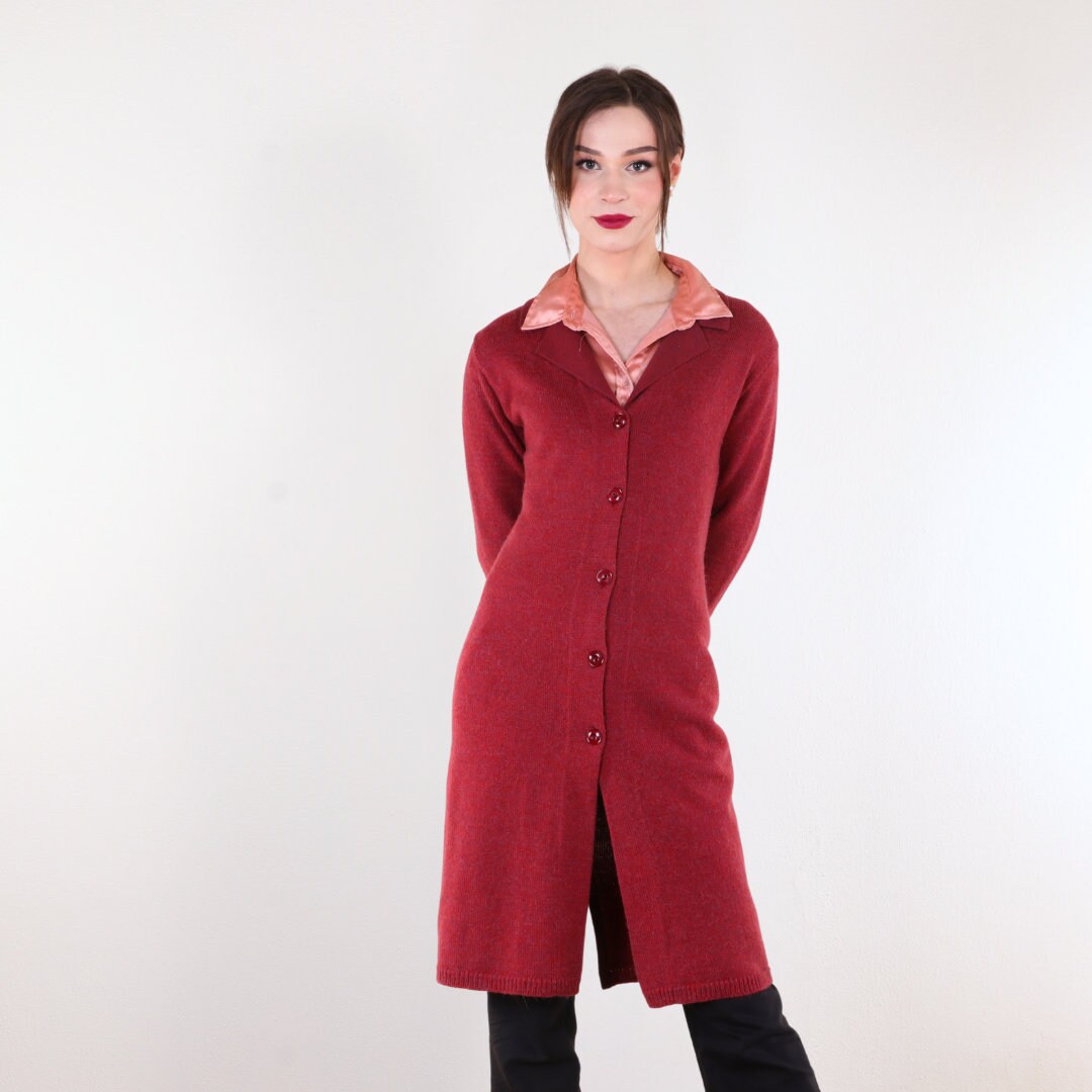 Vintage Pattern Luxury Thick Long-Sleeved Sweater Cardigan Coat