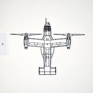 Bell-Boeing V-22 Osprey tiltrotor military transport Wall Art - (20cm-45cm span)