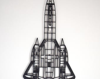 Arte mural de avión a reacción Lockheed SR-71A Blackbird de la USAF