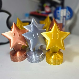 3D Mario Kart Custom Trophy , Personalized Mario Kart Star Trophy, Super Mario Kart Home Circuit, Mario Kart tournament Trophies