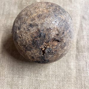 Old wooden petanque ball