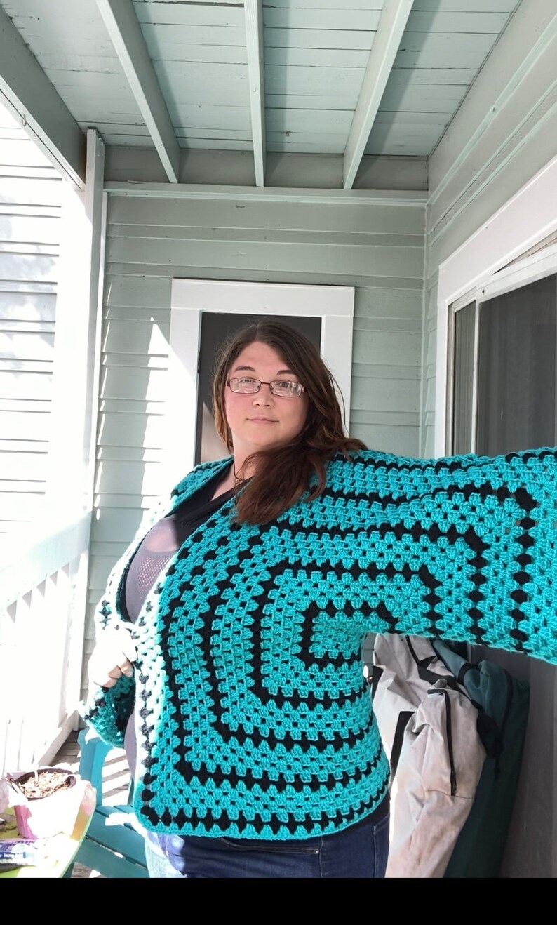 One Size Cardigans Wide Sleeve Crochet Cardigan One Size Fits Most - Etsy
