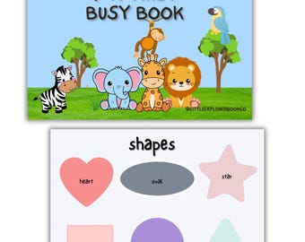 Libro di attività per l'apprendimento precoce - 15 pagine di attività per bambini piccoli / Raccoglitore stampabile
