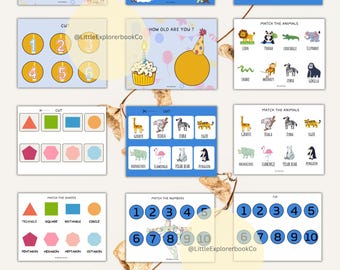 Libro di attività stampabile per bambini: imparare numeri, lettere e forme (PDF)