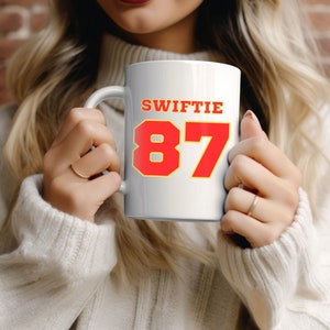 Taylor Swift/Travis Kelce Swiftie Mug, KC Chiefs Mug, Swiftie Gift, Chiefs Gift