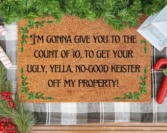 Home Alone Door Mat, Funny Quote, Christmas Home Decor, Gift, Winter Decor
