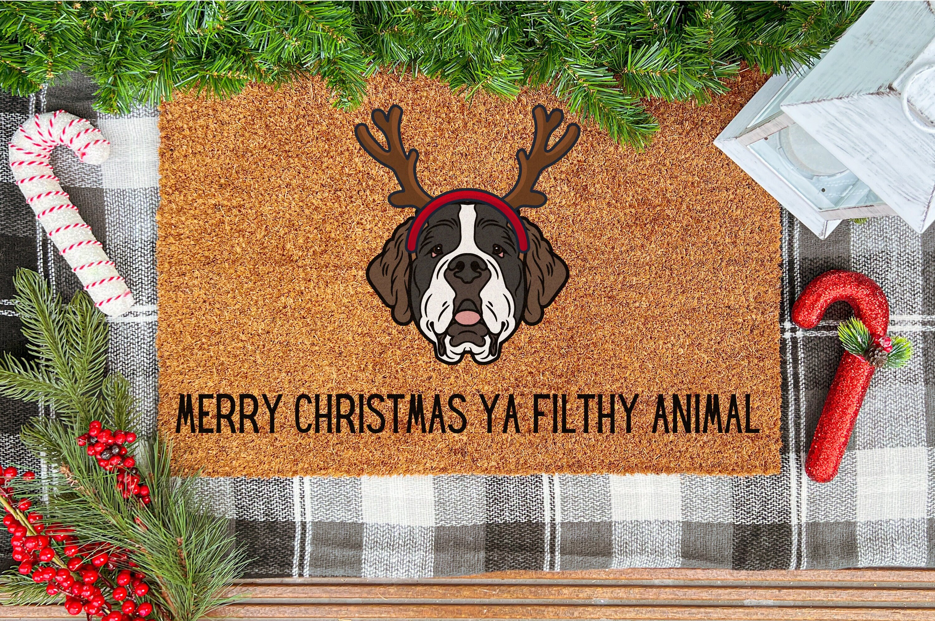 Merry Christmas Ya Filthy Animal Doormat, Christmas