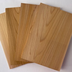 Natural Wood Cedarwood Planks Plaques - set of 4 Modelling Crafting Engraving Cedar Softwood Blanks 3/16”