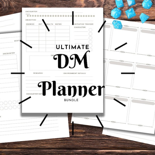 Ultimate DM Bundle - 10 Unique Templates - Dungeons and Dragons GM Bundle / RPG Game Printable Add-On / DnD Tools / Dungeon Master Assets