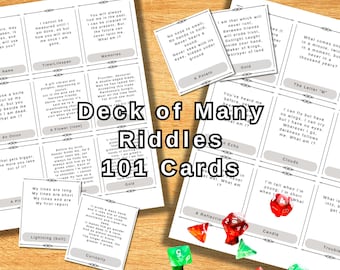 D&D Rätselkarten: Deck vieler Rätsel für Dungeon Masters (Digitaler Download)