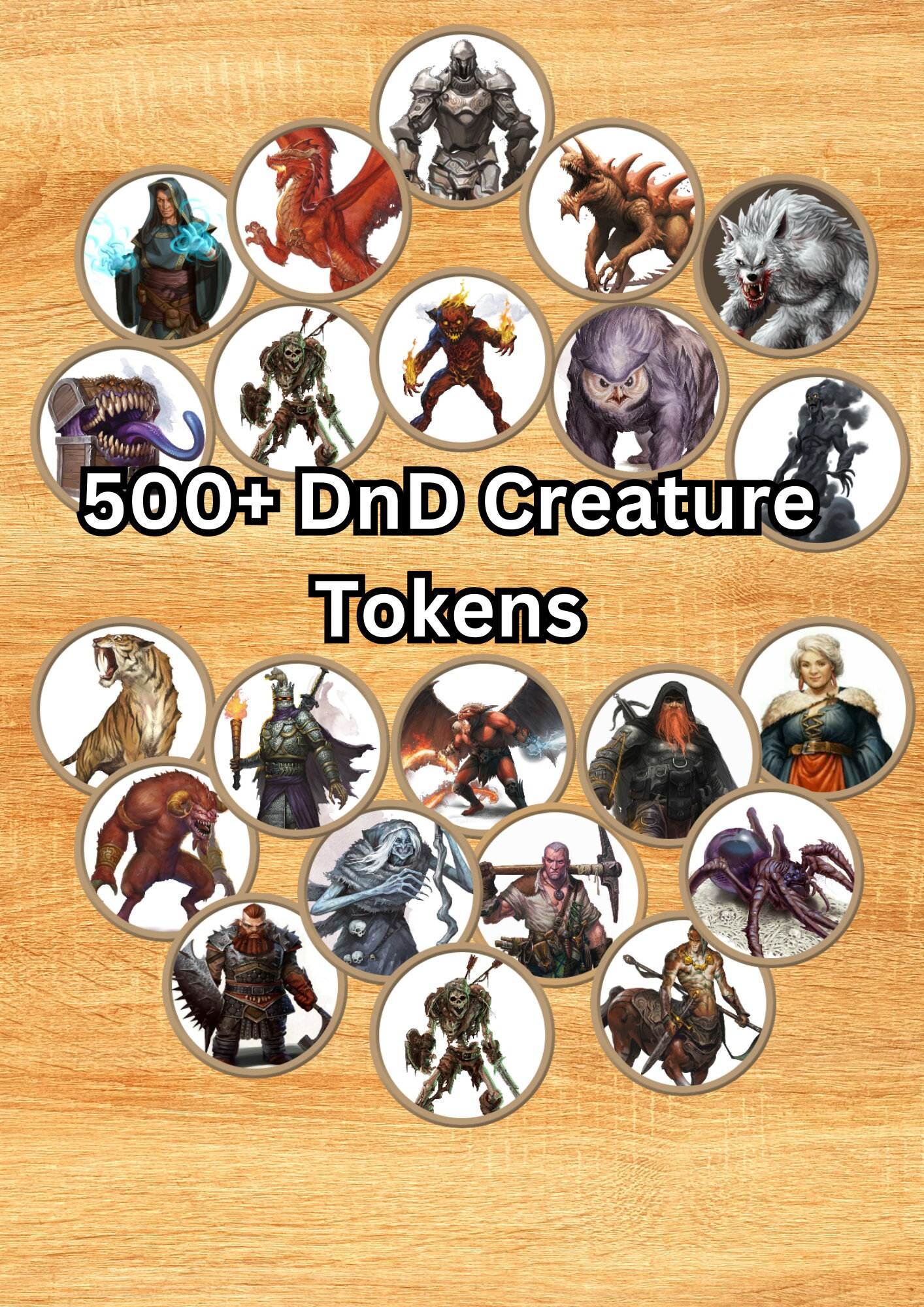 DnD Creature Tokens: 500+ Printable Monster & NPC Tokens (Roll20)