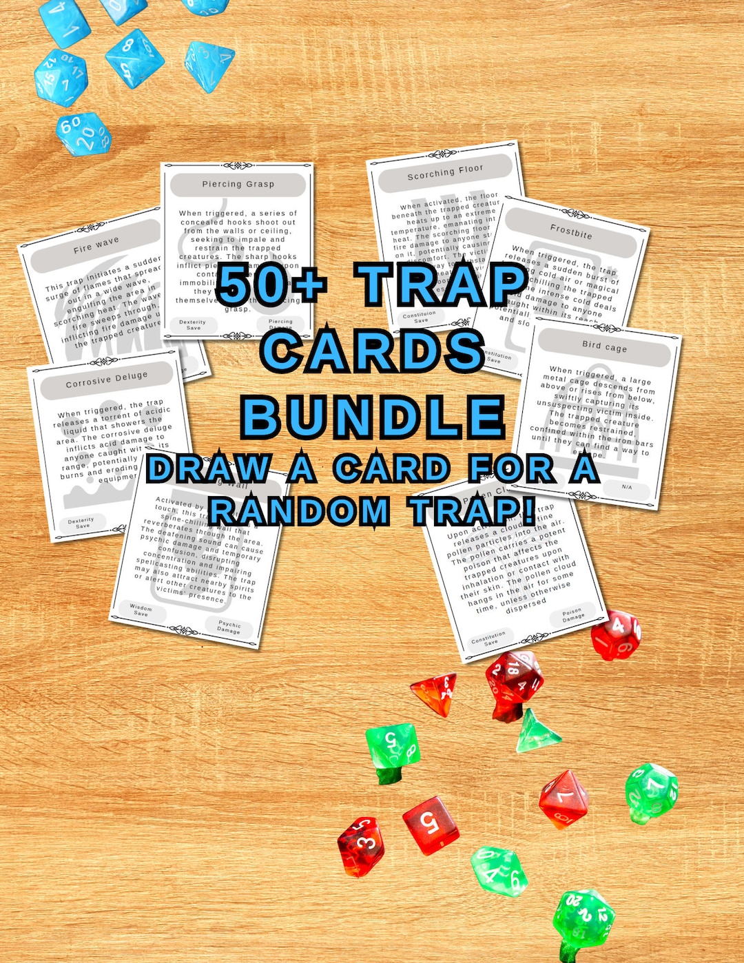 D&amp;D Bundle: 50+ Premium Printable Trap Cards for Dungeons and Dragons ...