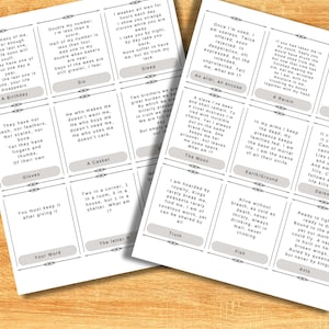 101 Printable Riddle Cards for D&D DMs: Deck of Many Riddles. Dungeons and Dragons Puzzles, Digital Download for Dungeon Masters image 2