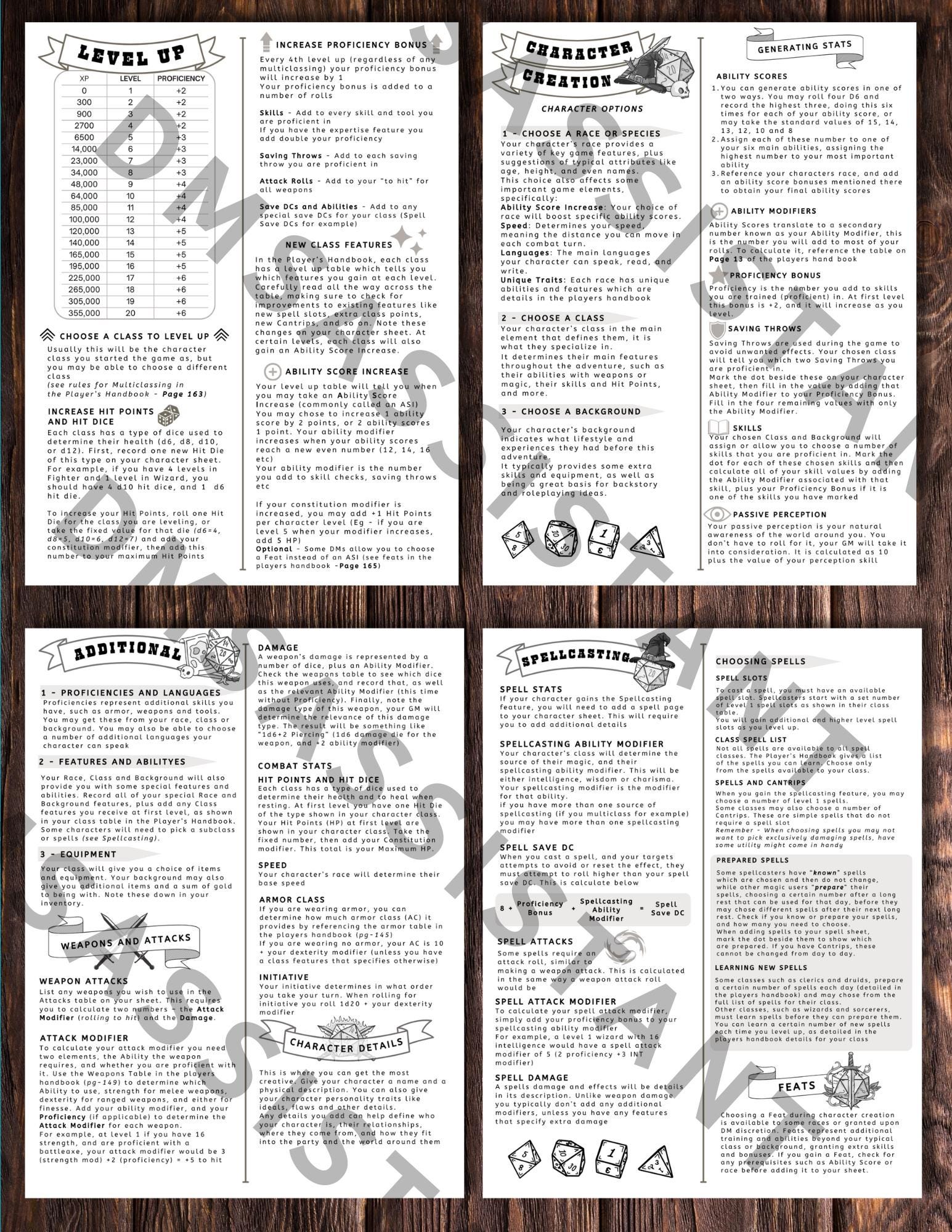 Dnd 5e character creation level up guide designed for beginners and