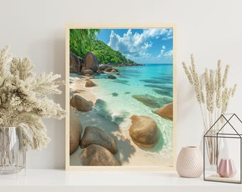 Seychelles Wall Art – Tropical Beach Paradise Photography (Digital Download)