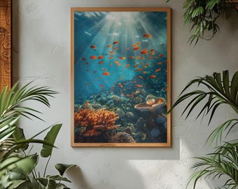 Great Barrier Reef Print – Underwater Coral Reef Photography (Digital Download)