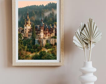 Peles Castle Wall Art – Romania Carpathian Mountains Photography (Digital Download)