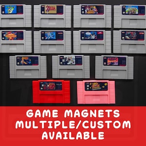 Magnet - SNES - Super Nintendo Entertainment System Cartridge (Multiple Styles)