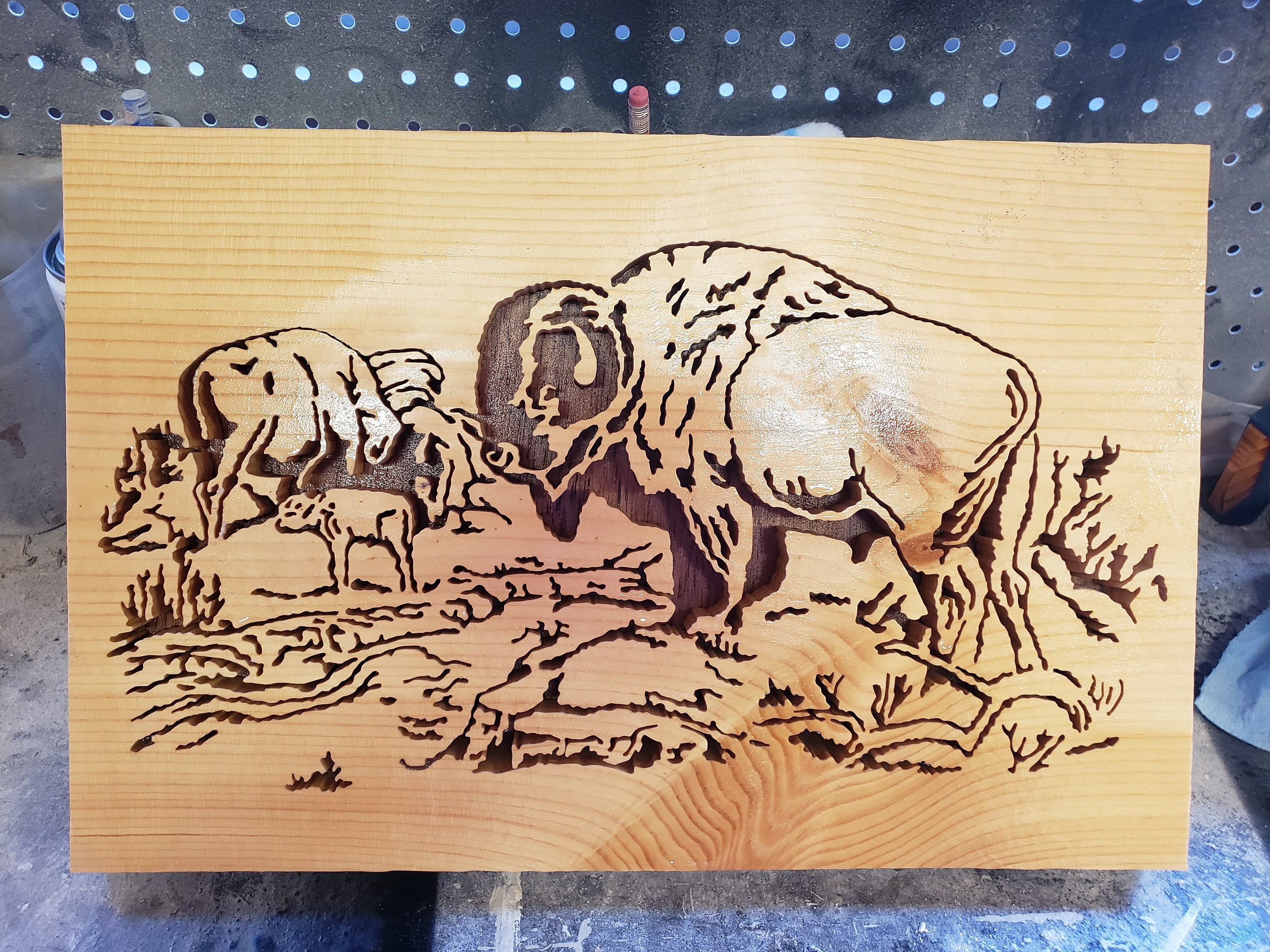 Scrollsaw Rustic Wood Cut Out/carving Etsy