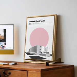 Architektur Druck | Dessau Bauhaus Walter Gropius | Architektur Wandbild Kunst zum Ausdrucken, Architektur Digitaldruck | moderner Architektur