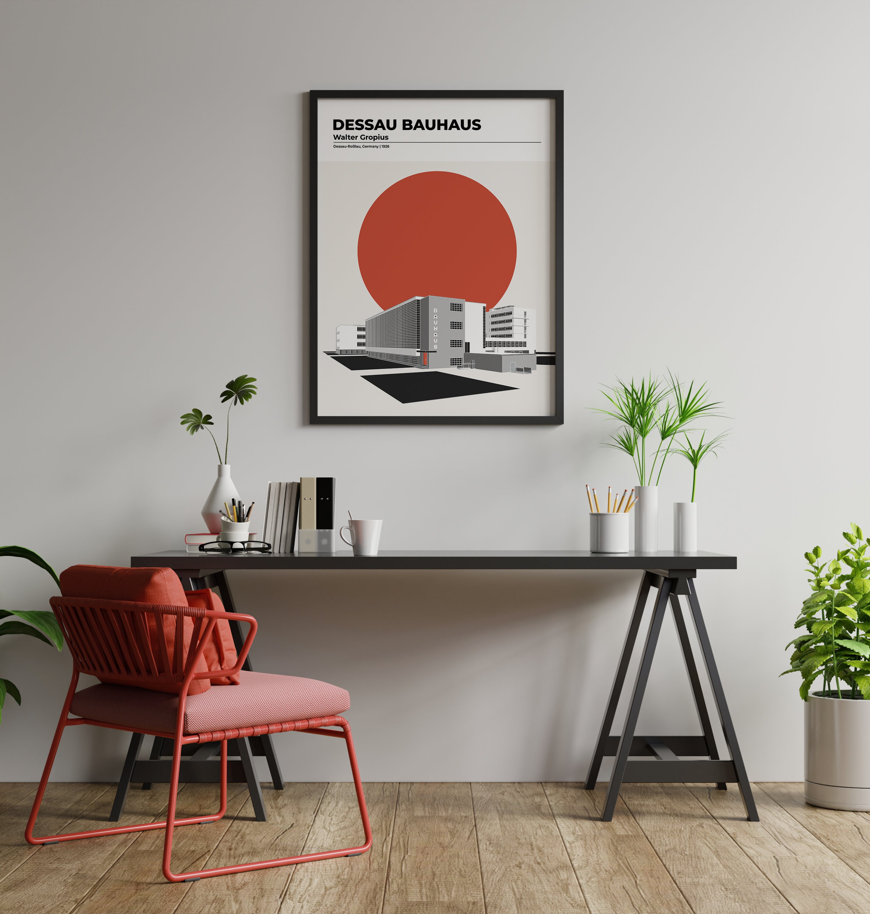 ヴァルター・グロピウス　Dessau Bauhaus アートポスター  A2版 ヴァルター・グロピウス Dessau Bauhaus アートポスター A2版