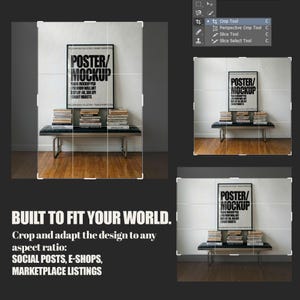 Frame Mockup PSD Bundle  – Premium Wall Art Display | 4K, 300 DPI, Smart Objects  | Poster Frame Video Mockup PSD | A-Size Frames | 4K Lifestyle Scene | Vertical, Horizontal and Square Frame mini bundle Mock up