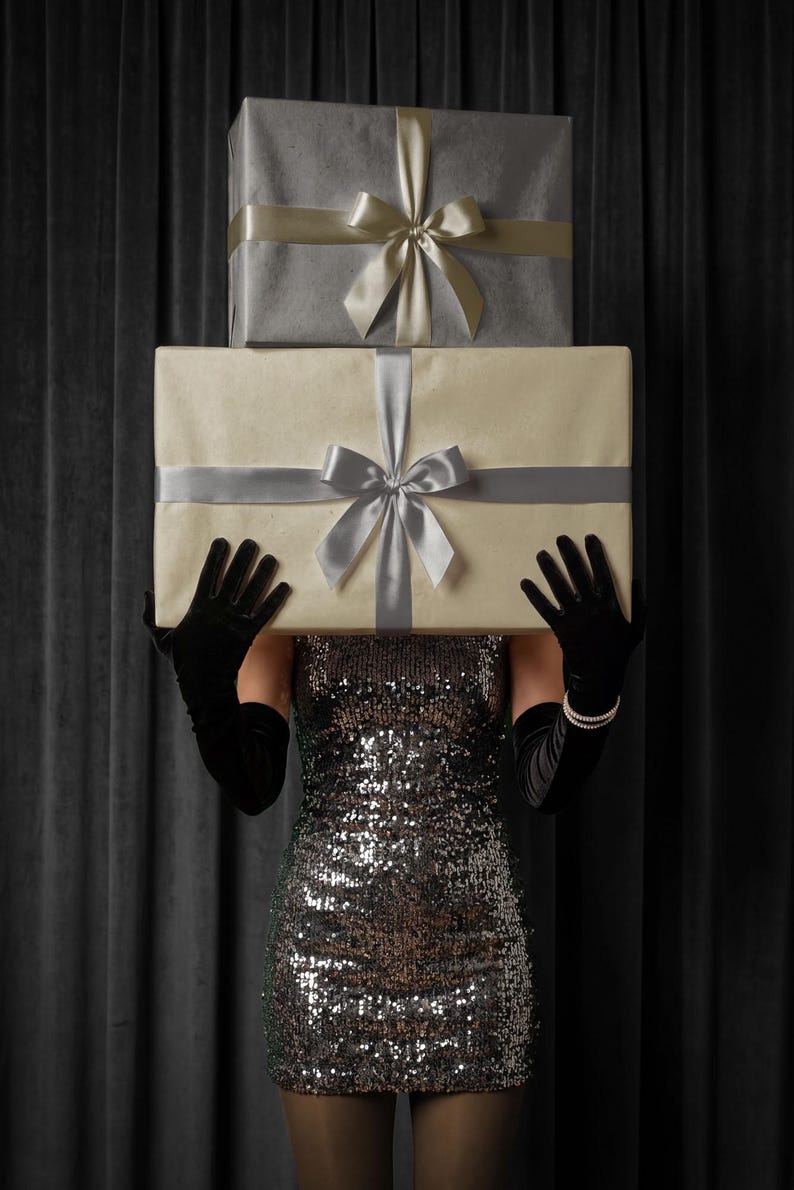 Gift Mockup, Box Mockup, Wrapping Paper Christmas, Smart object mockup, Person mockup, PSD Template, xmas mockup, Paper Mock up, 4k